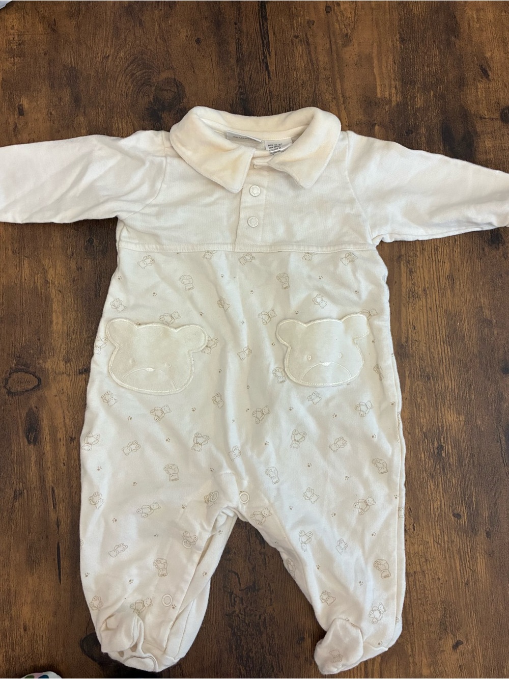 McBaby Vintage Baby 0-3M Bear Outfit